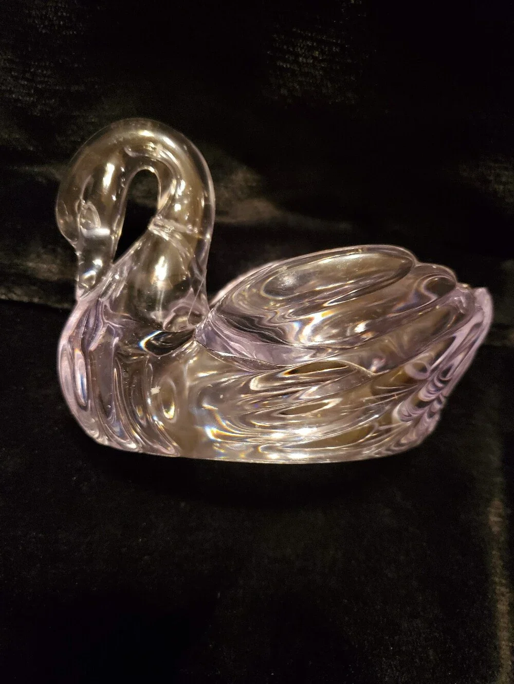 Vintage Swan Soap Holder Dish Retro Clear Acrylic Bathroom Restroom Beautiful